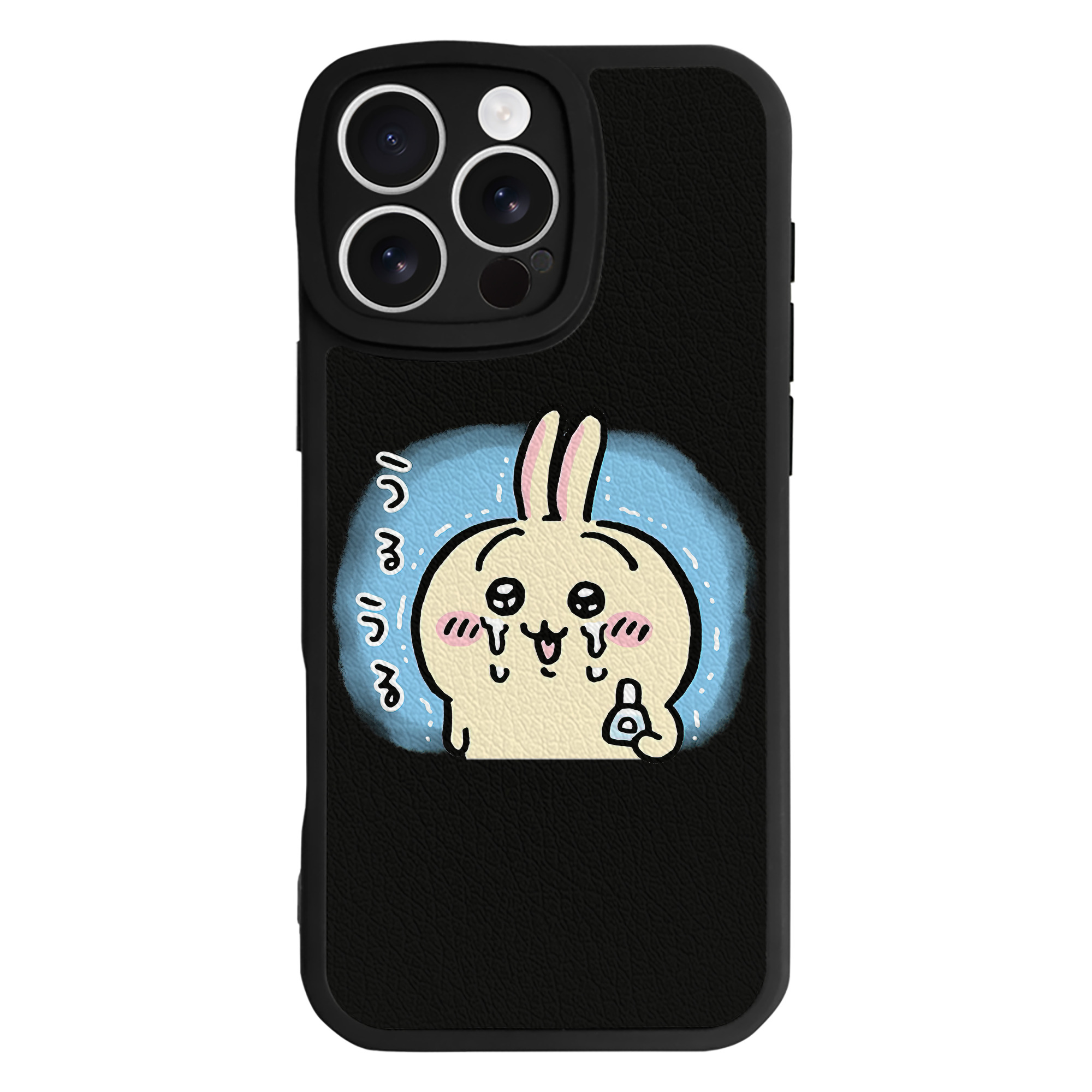 （画像用） ちいかわ うさぎ Chii-kawa usagi 【iPhone 16シリーズ対応】シリコンスマホケース（レザー調） 材質：シリコン